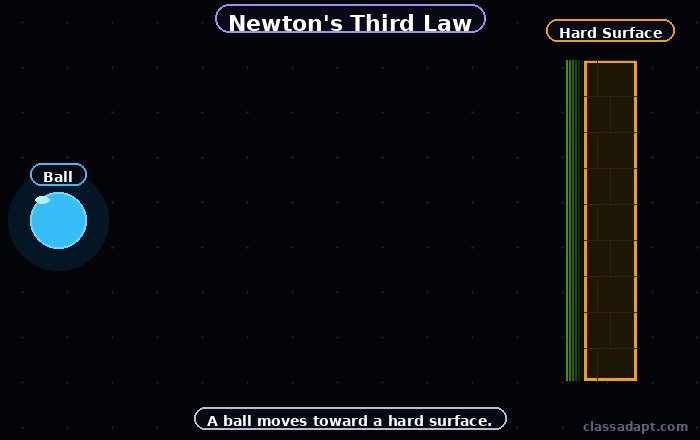 Newton's third law simulation